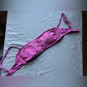 Xhilaration Pink and Black Bikini Top